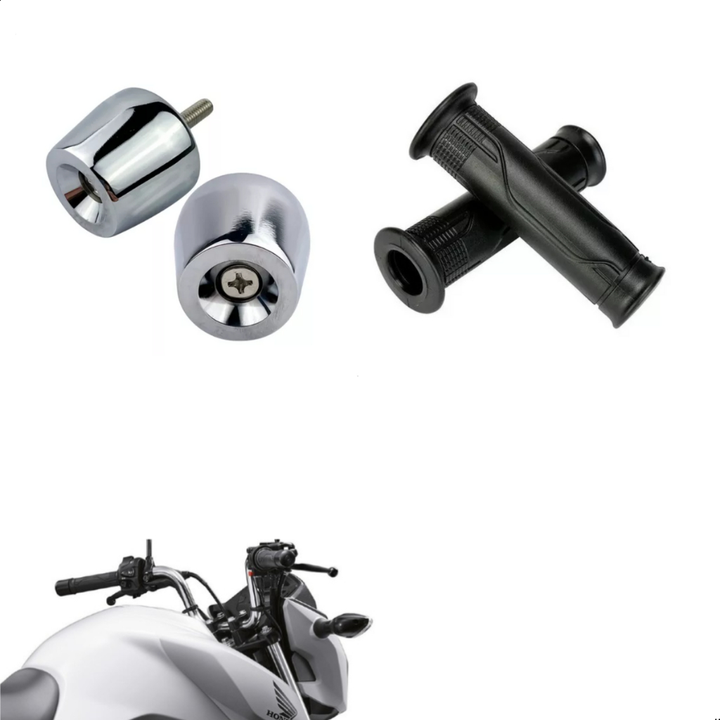 Kit Manopla Cargo e Peso de Guidão Para Pcx Cg Fan Titan 125 150 160 em Oferta na Shopee