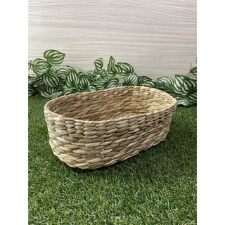 Cesto Oval de Palha de Taboa em Oferta na Shopee