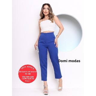 Domi Modas Calça Alfaiataria Zr Feminina Tecido Premium coleção nova ZR 020 em Oferta na Shopee