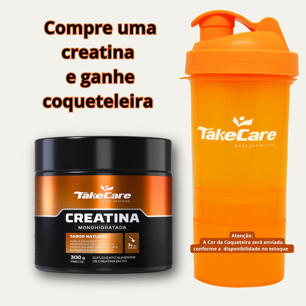 creatina monoidratada 100% pura + coqueteleira  Alta Absorção Sem Misturas Performance Força