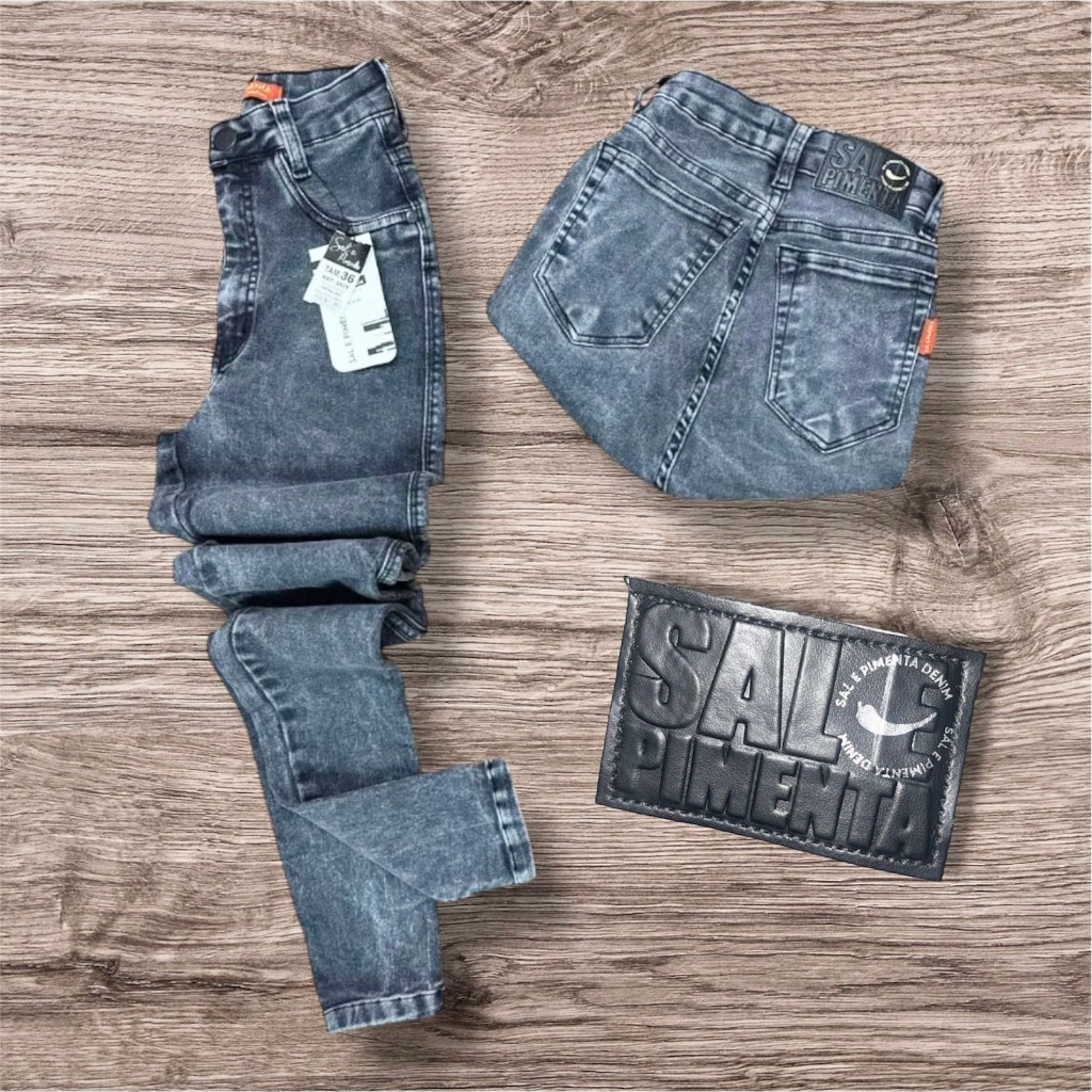 Calça Sal E Pimenta Jeans Com Lycra Empina Bumbum Premium