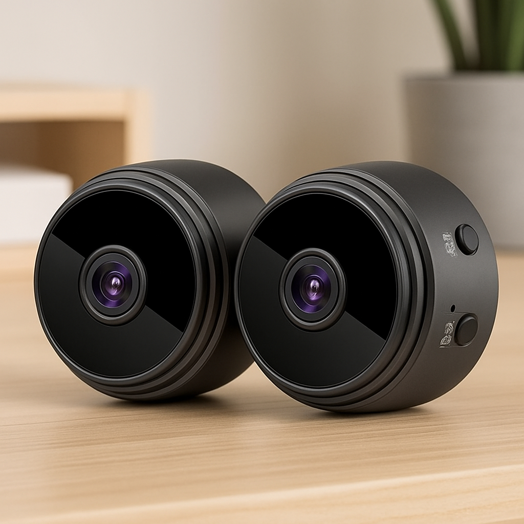 Kit 2 Câmeras Espiã A9: Sensor E Visão Noturna Cor Preto em Oferta na Shopee