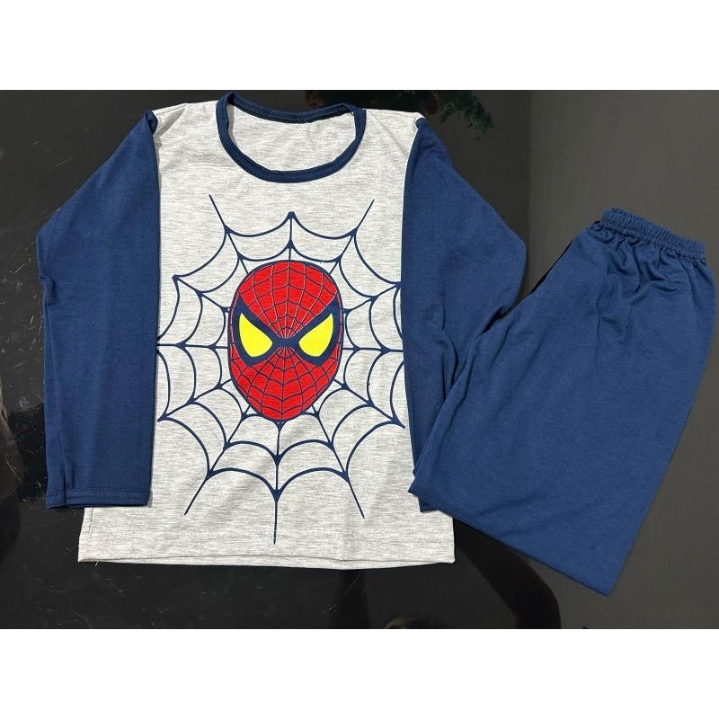 Pijama longo infantil masculino HK estampa do Homem aranha em Oferta na Shopee