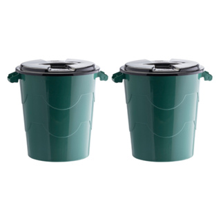 Kit 2 Cestos de Lixo 30L com Tampa – Alta Resistência p/ Uso Doméstico ou Comercial Contra Odores em Oferta na Shopee