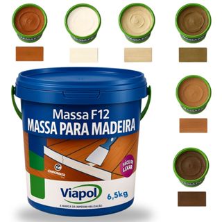 Massa Para Madeira F12 Correção Calafetar Viapol 1,650kg - 400g Cores - Envio Imediato em Oferta na Shopee