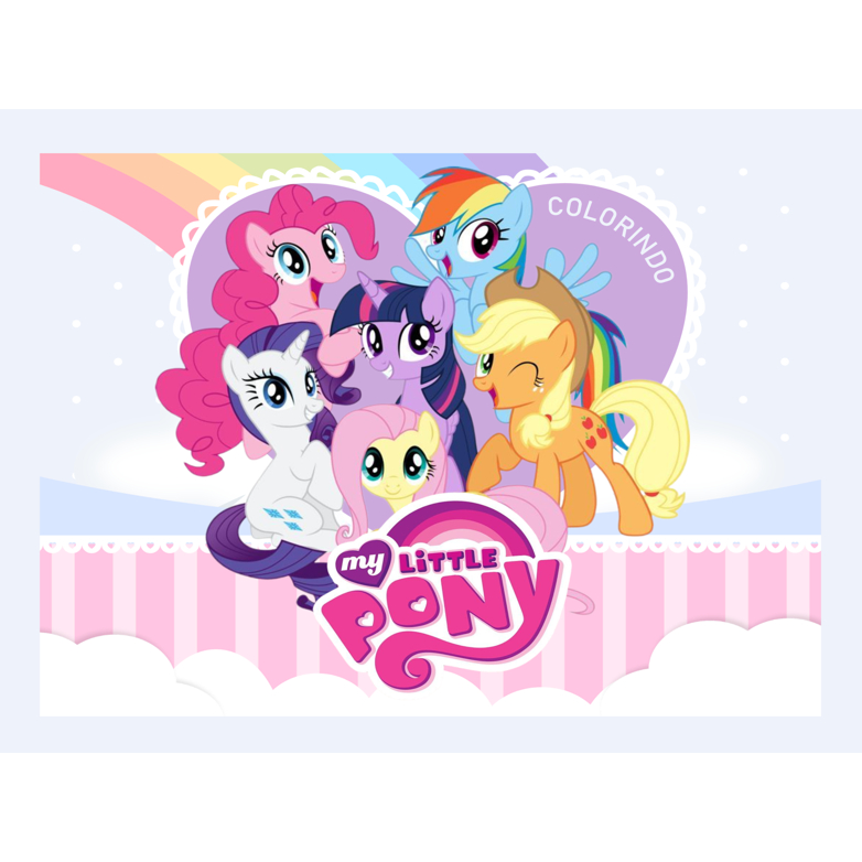 Livro My Little Pony Para pintar e colorir 50 Desenhos Twilight Sparkle Pinkie Pie