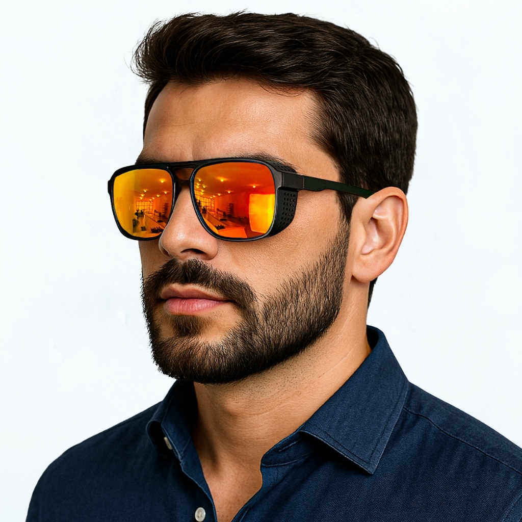Óculos Masculino Polarizado Lançamento Espelhado Proteção UV400