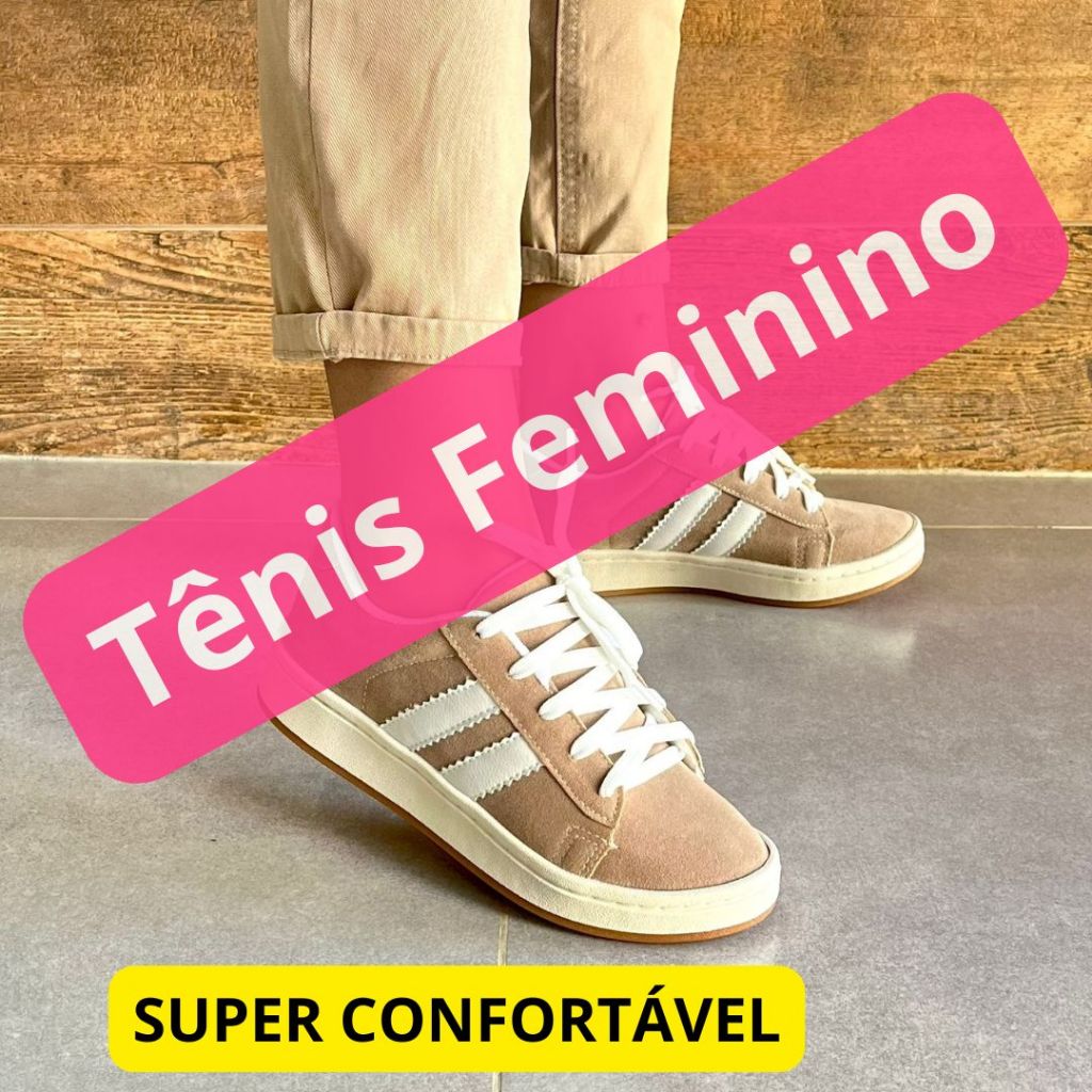 Tênis Feminino Casual Cano Baixo Camurça Confortável Sapatenis Skate Academia Caminhada Lançamento