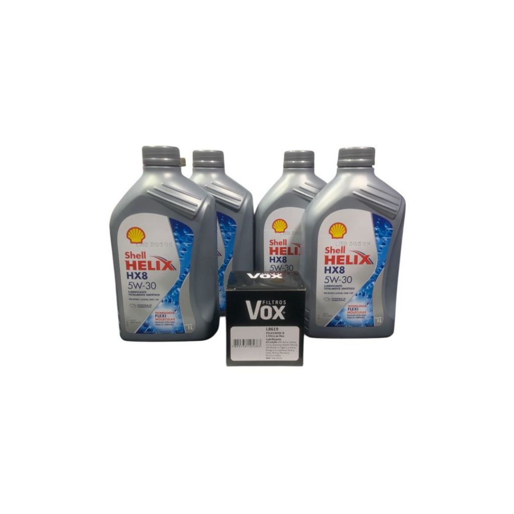 Troca Oleo Shell 4L 5w30 HX8 Onix - Prisma - Spin - Cobalt Novo 2012 A 2019