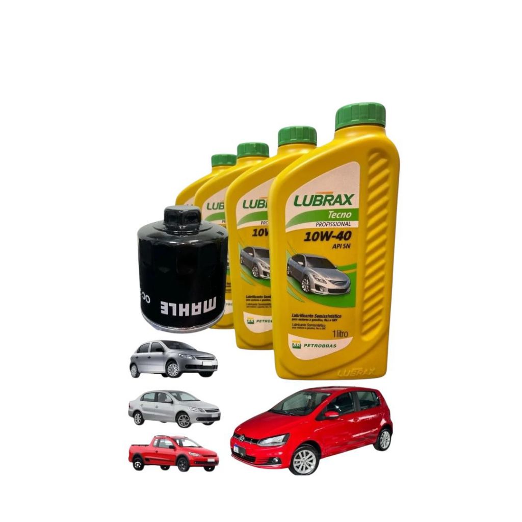 Kit 4l De Óleo 10w40 + Filtro Gol Fox Voyage Saveiro Polo