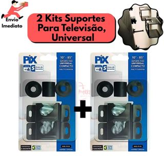 Kit 2 Suportes Tv Fixo Universal LED/LCD - PIX Plasma 10" até 85" Polegadas para Parede ou Painel em Oferta na Shopee