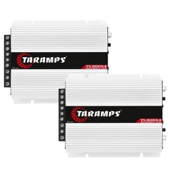 Kit 2 Modulo Amplificador Taramps TS800X4 800W Rms 4 Canais 2 Ohms TS 800 Som Automotivo