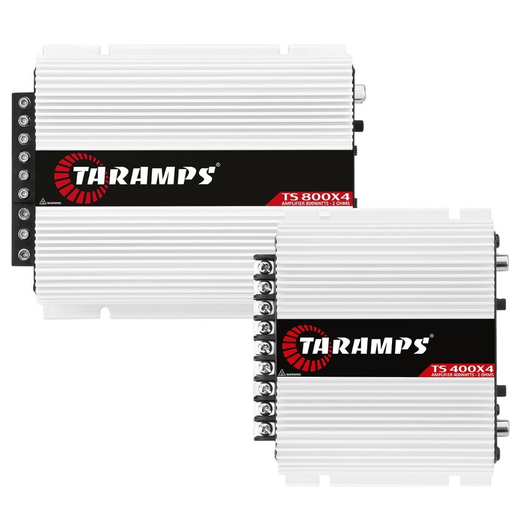 Kit 2 Amplificador Taramps TS800x4 + TS400x4 Som Automotivo 2 Ohms 4 Canais 800w e 400w Modulo em Oferta na Shopee