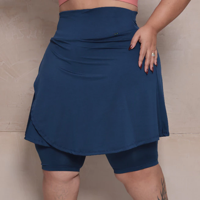 Bermuda transpassada plus size M ao G3 academia moda modesta evangélica BERMUDA — imagem 1