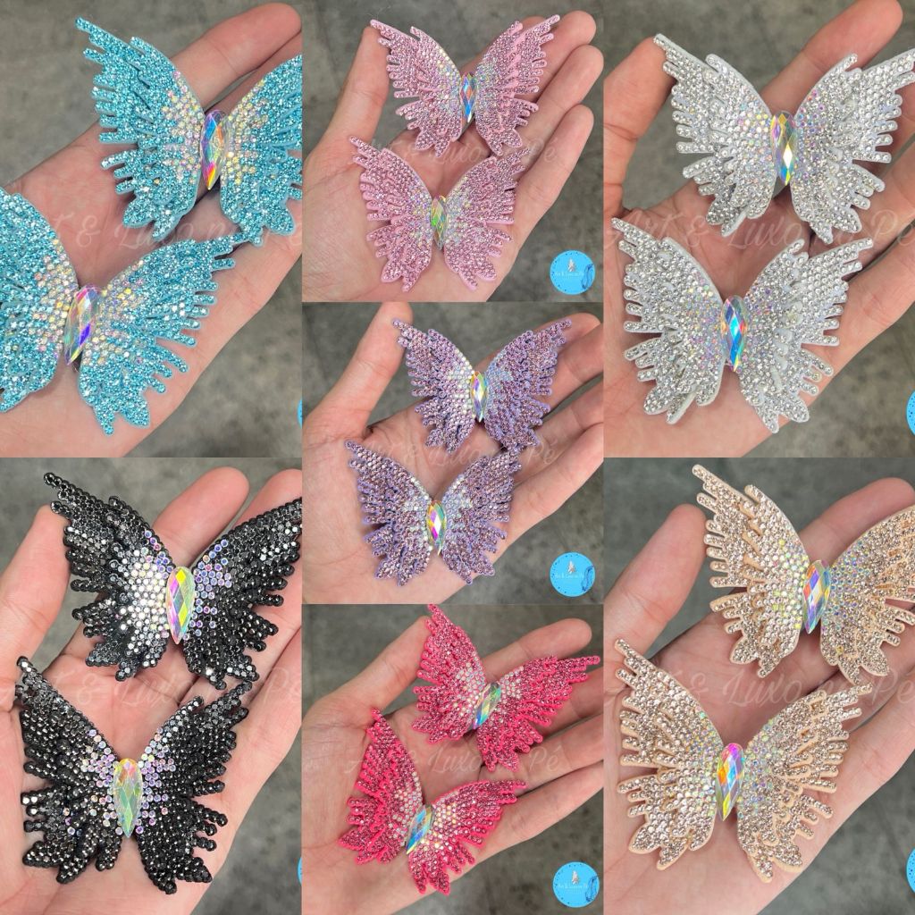 Cabedal Borboleta Feltro Para Artesanato e Chinelos Varias Cores em Oferta na Shopee