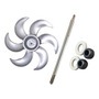 Kit 2 Buchas + 1 Eixo + 1 Helice + 2 Feltros Para Ventilador Arno