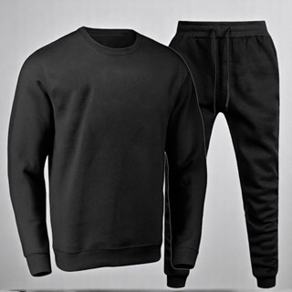 Conjunto Moletom Masculino Flanelado Gola Careca Liso Básico do P ao G1 em Oferta na Shopee