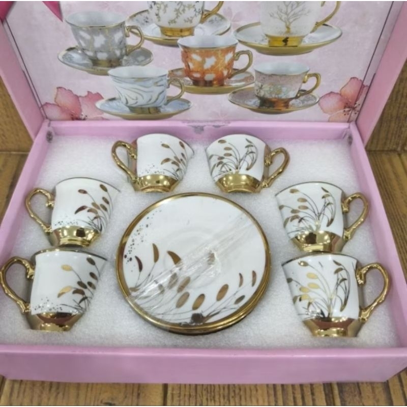 Xícara de café kit com 12 peças de Cerâmica em porcelana Top10
