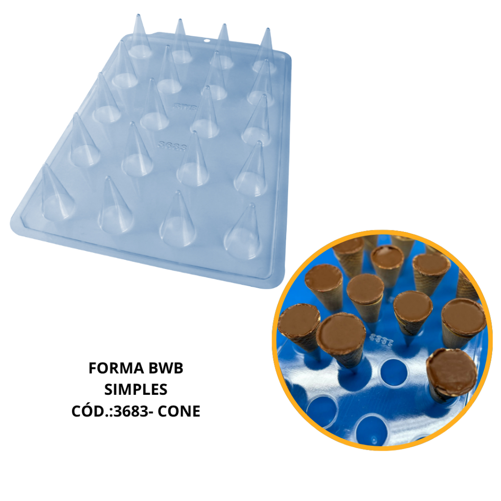 1~5 FORMA PARA CHOCOLATE SUPORTE CONE COD. 3683 SEMIPROFISSIONAL - BWB em Oferta na Shopee