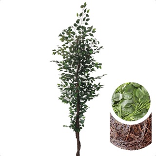 Árvore de Ficus Artificial Verde Grande 260cm Decoração Sem Vaso em Oferta na Shopee
