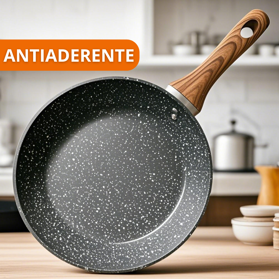 Imagem Frigideira De Indução Cerâmica Antiaderente 4 mm Reforçada Com Cabo Ergonômico Linha Premium