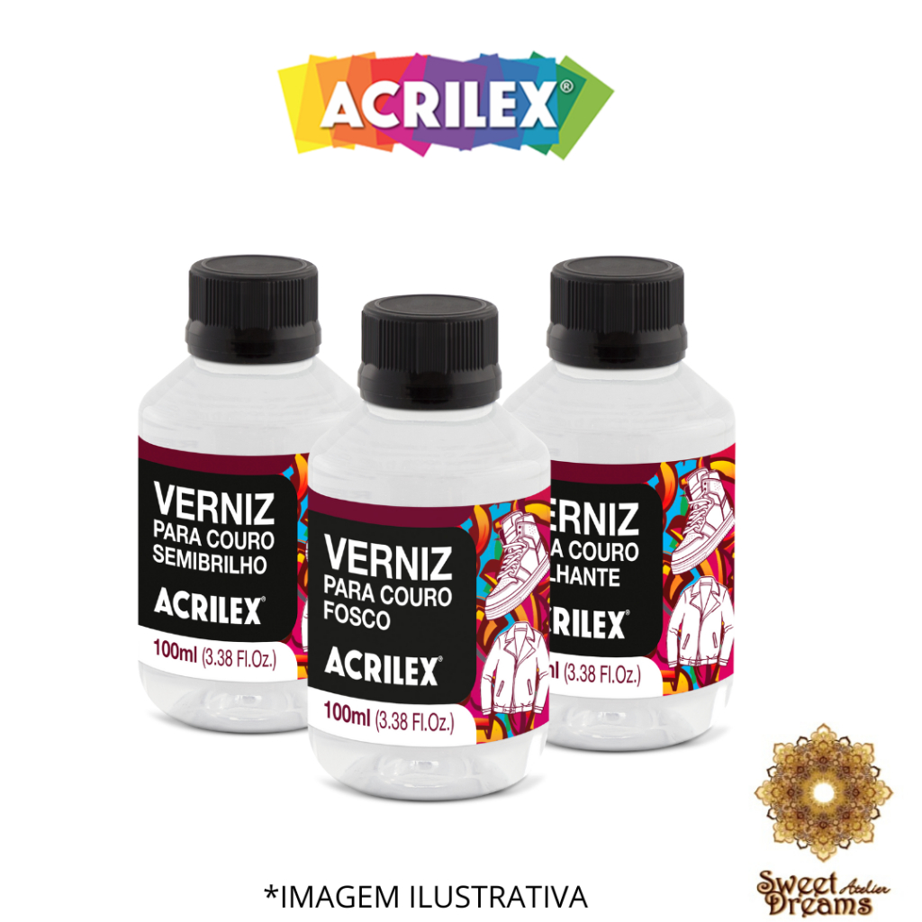 VERNIZ PRA COURO ACRILEX 100ML em Oferta na Shopee
