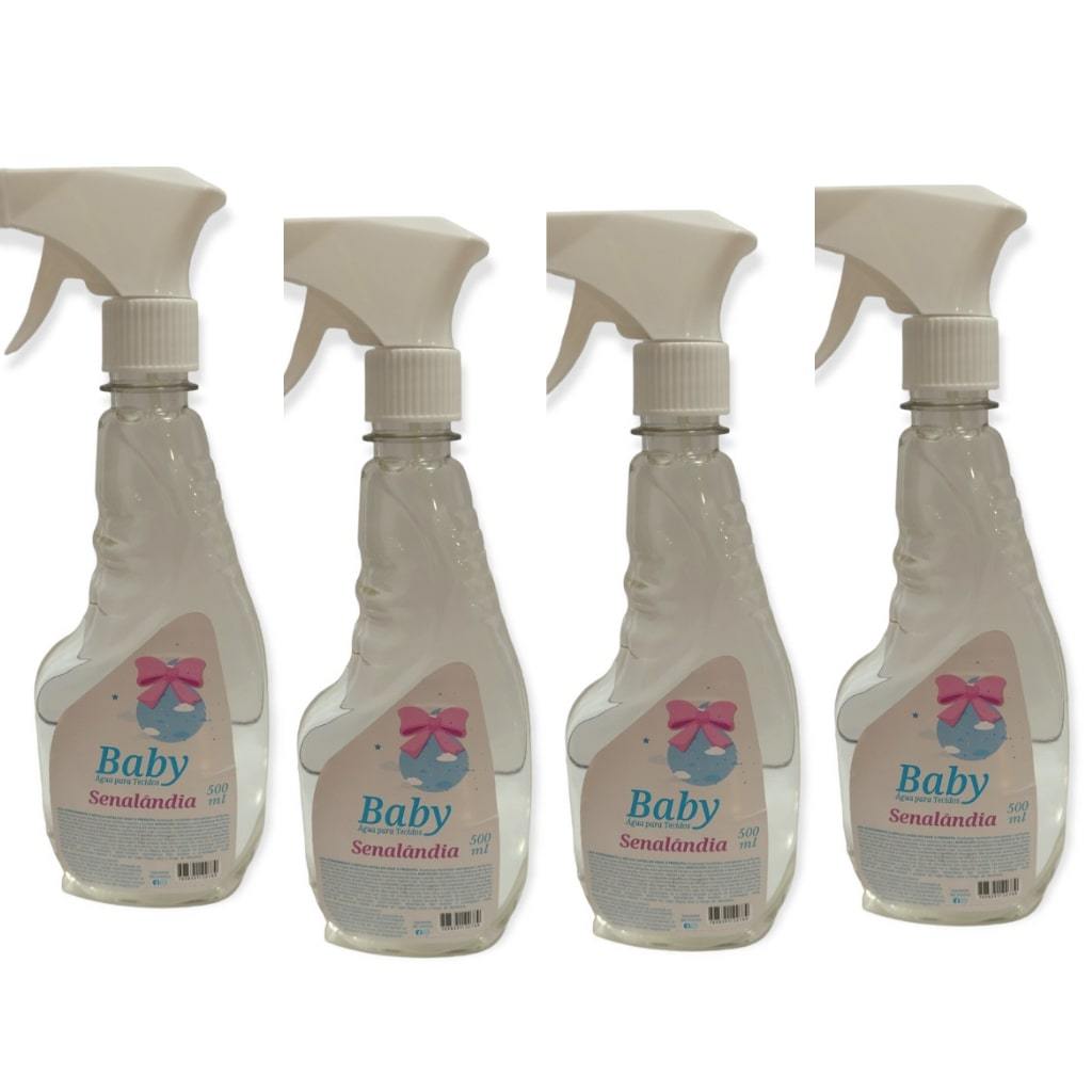 Kit 4 Água para Tecido Borrifador Gatilho 500ml Baby Facilitador Passar Senalândia - Envio Já