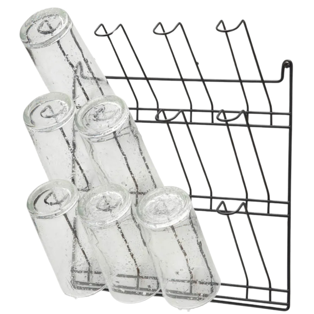 Porta Copos De Parede 12 Copos Bar Lanchonete Restaurante Preto Black Arthi em Oferta na Shopee