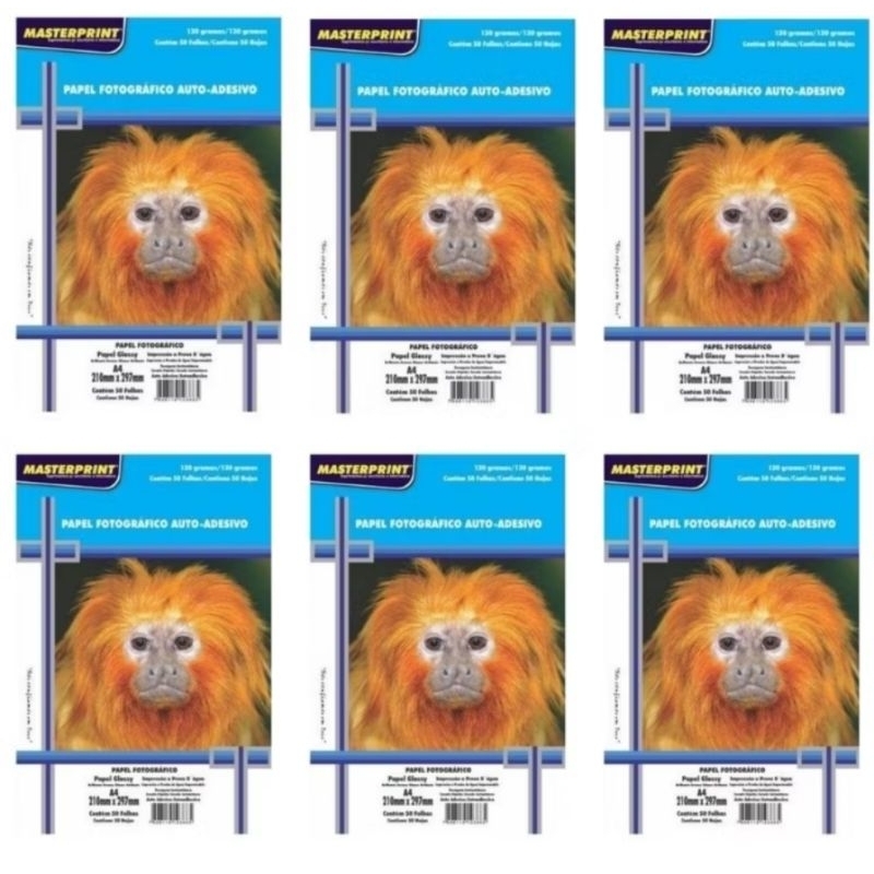 Papel Fotografico 130g Adesivo Glossy A4 300 Folhas Masterprint Promoção!!!!!! em Oferta na Shopee