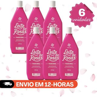 KIT C/6 DESODORANTES LEITE DE ROSAS: FRESCOR CLÁSSICO 310 ML LOÇAO CORPORAL LEITE DE ROSAS em Oferta na Shopee