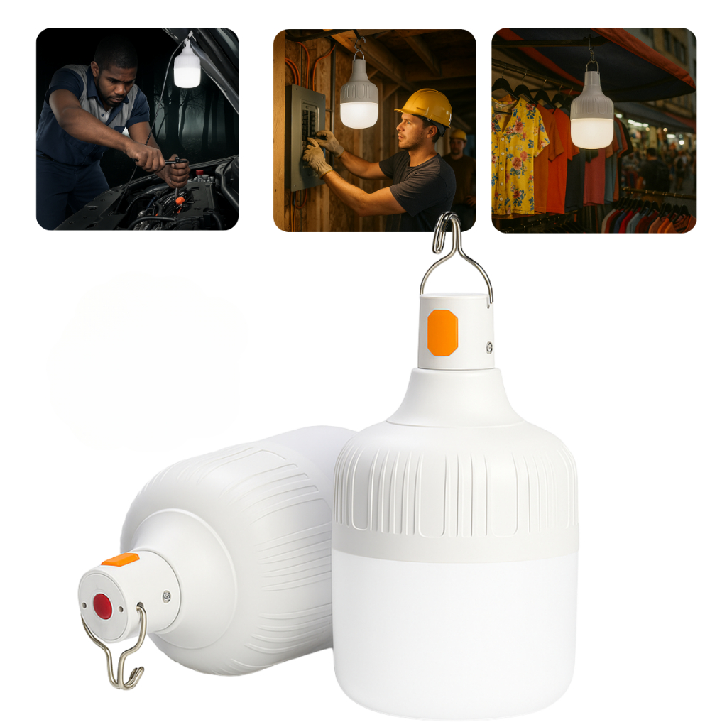 Lampada Luminaria Led Emergencia Recarregavel 40w 80w Promocao Acampamento Luz para Feiras Barracas