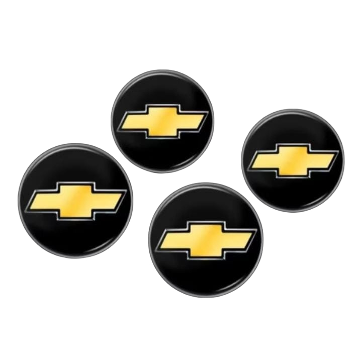 Adesivo Para Tampa De Roda Chevrolet/gm - Kit 4 Peças