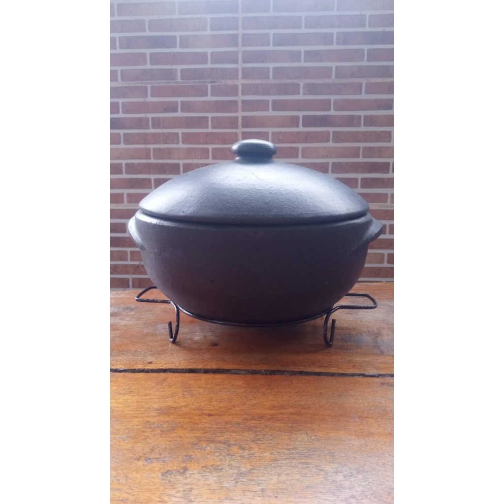 Panela de Barro Capixaba Para Moqueca 4 Litros + Suporte em Oferta na Shopee