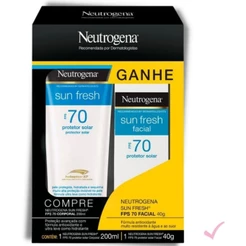 Kit Neutrogena Sun Fresh Fps70 200ml + Facial Fps70 40g