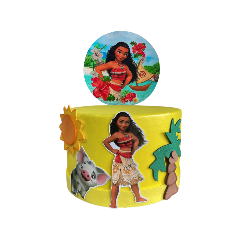 MINI BOLO FAKE MOANA em Oferta na Shopee