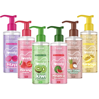 Kit C/6 Sabonetes Líquido Rosto e Corpo Morango Maracujá Kiwi Melancia Piña Colada e Pitaya 200ml Vegano Lovely - Face em Oferta na Shopee