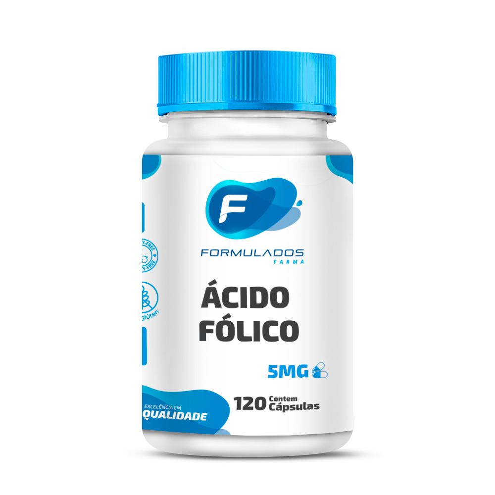 Ácido Fólico 5 Mg 120 Cápsulas em Oferta na Shopee