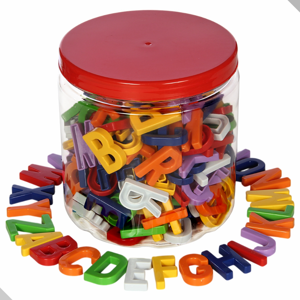 Pote De Letras Brinquedo Educativo 200 Peças