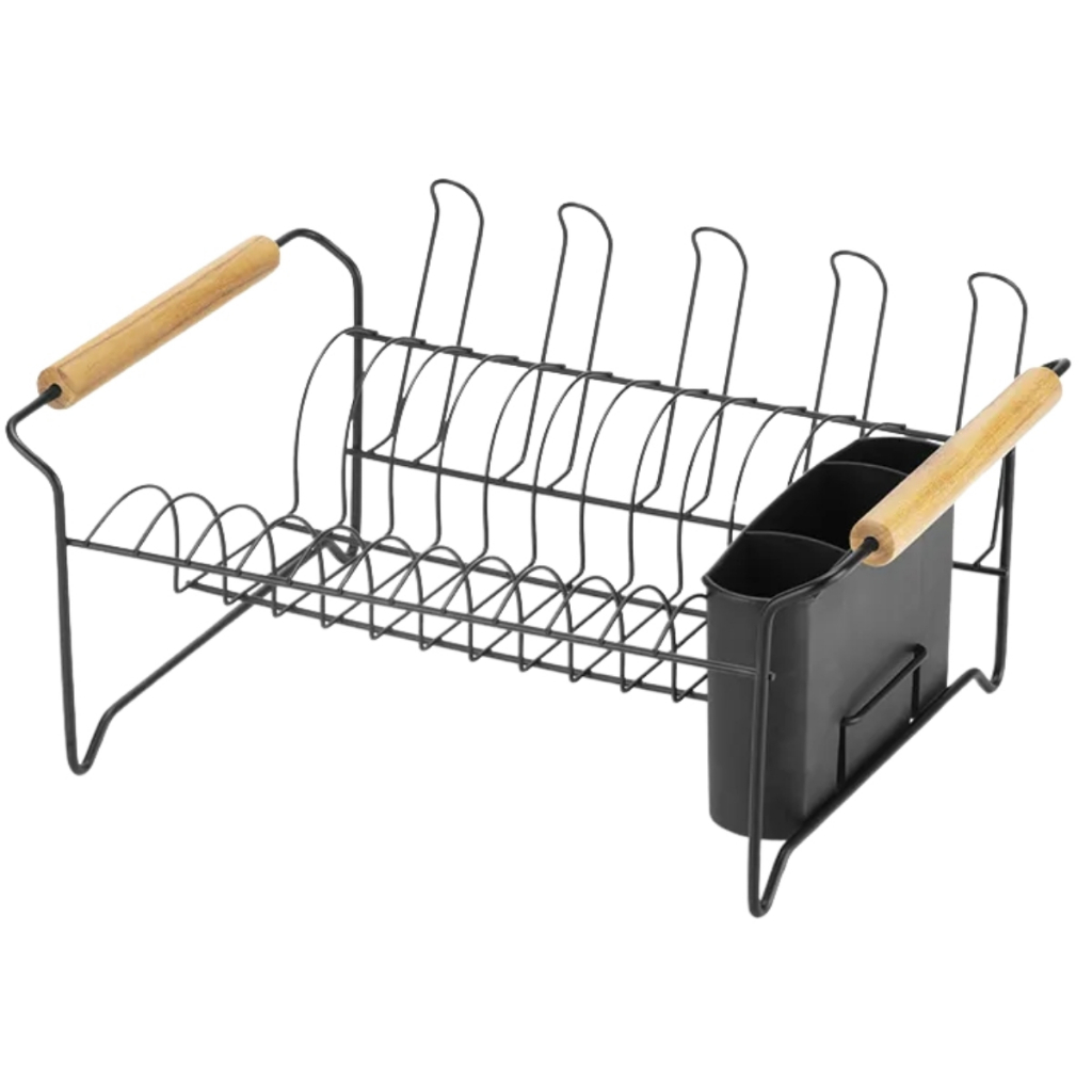 Escorredor De Louça Organizador De Pia Copos Pratos Porta Talheres Aramado Eco Design Preto Arthi em Oferta na Shopee