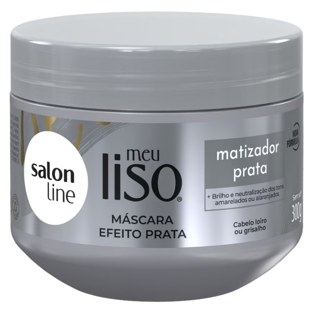 Meu Liso Mascara Matizador Prata Salon Line 300g em Oferta na Shopee