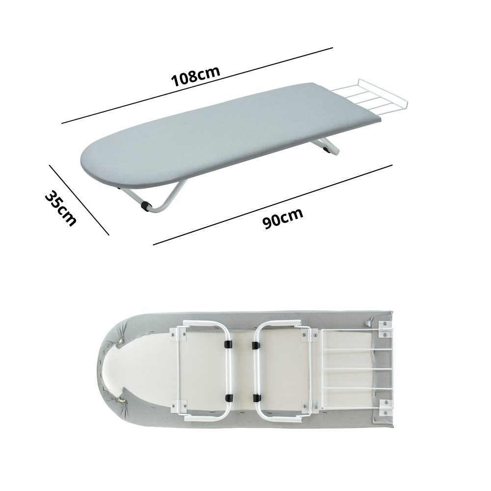 Mesa Tabua de Passar Roupa Portátil Pé Dobrável Cama Mesa Reforçada Porta Ferro