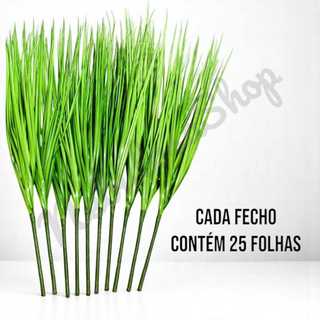 Kit 10 Folhagem Decoração Capim Vanilla Artificial Capim Verde Folhagem Arranjo De Decoração