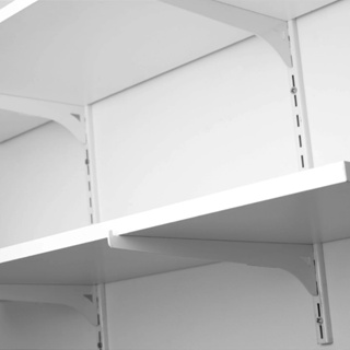 Kit Trilhos 50cm e Suportes para Prateleira Estante Modular Cremalheira (3x Trilhos E 6x Suportes) em Oferta na Shopee