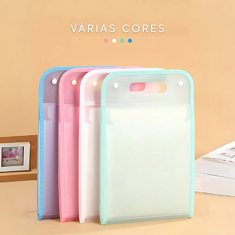 Pasta De Arquivo A4 Organizadora De Arquivos Sanfonada Material Escolar