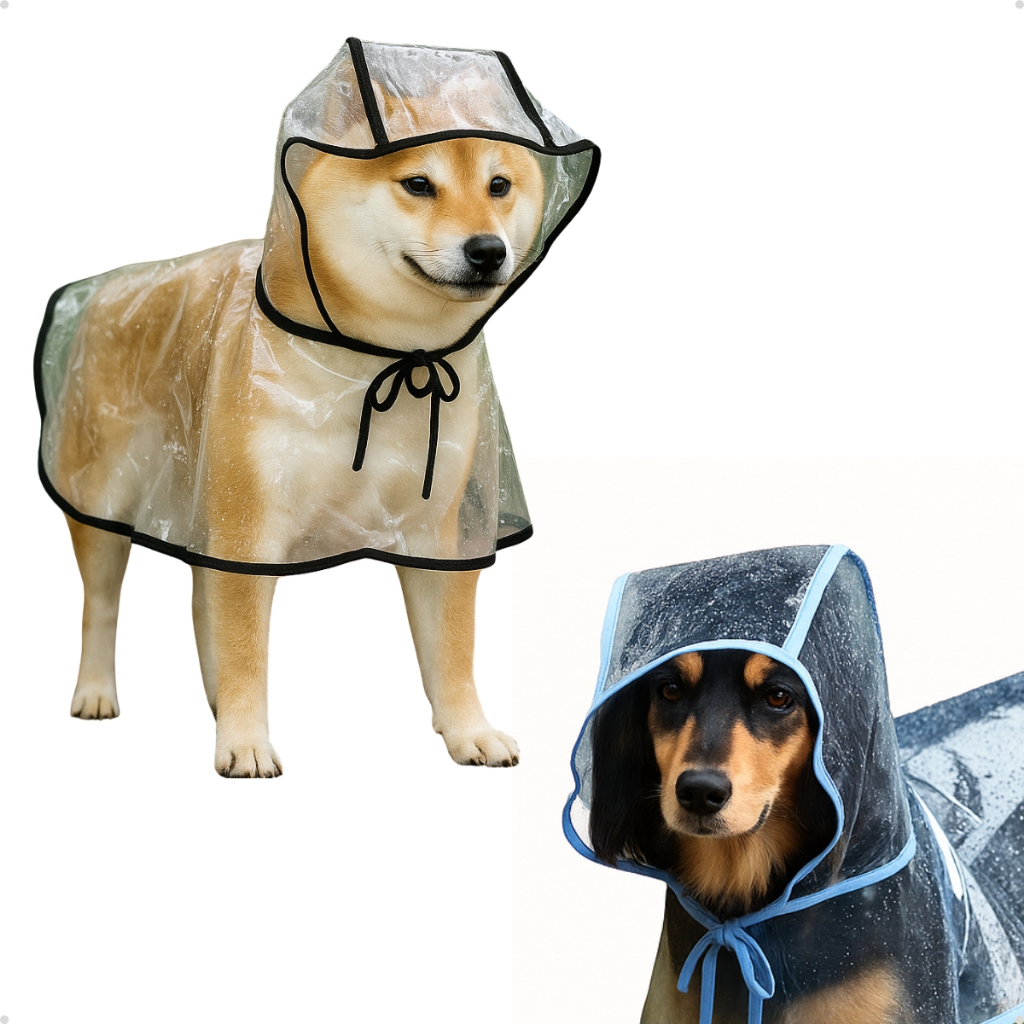 Capa De Chuva Impermeável Para Cão Cães Cachorro Porte Pequeno Médio Grande Abertura para Coleira em Oferta na Shopee