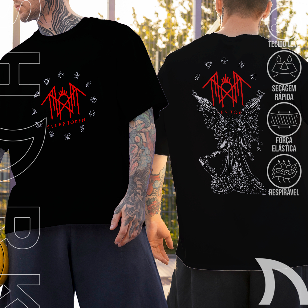Camiseta Basica e OVERSIZED Sleep Token Take Me Back to Eden Banda Rock Unissex