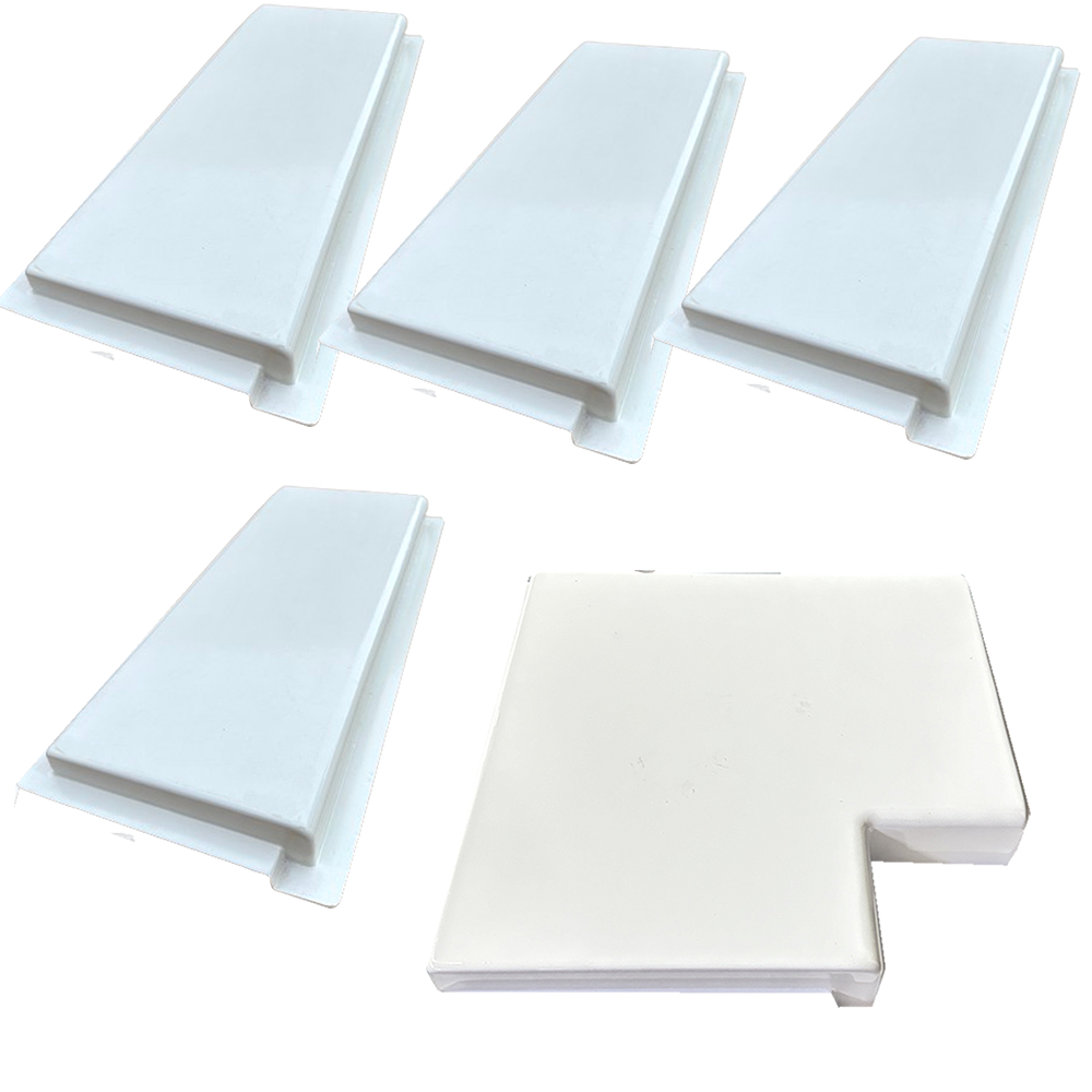 4 Fôrma 3d Para Fazer Borda De Piscina Grega 50x25 Abs 2mm Molde de Borda Grega de Piscina + Canto