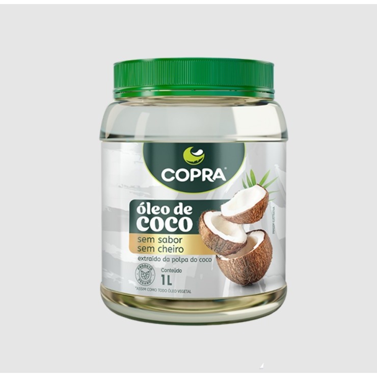 Óleo de coco Sem Sabor 1litro - Copra em Oferta na Shopee