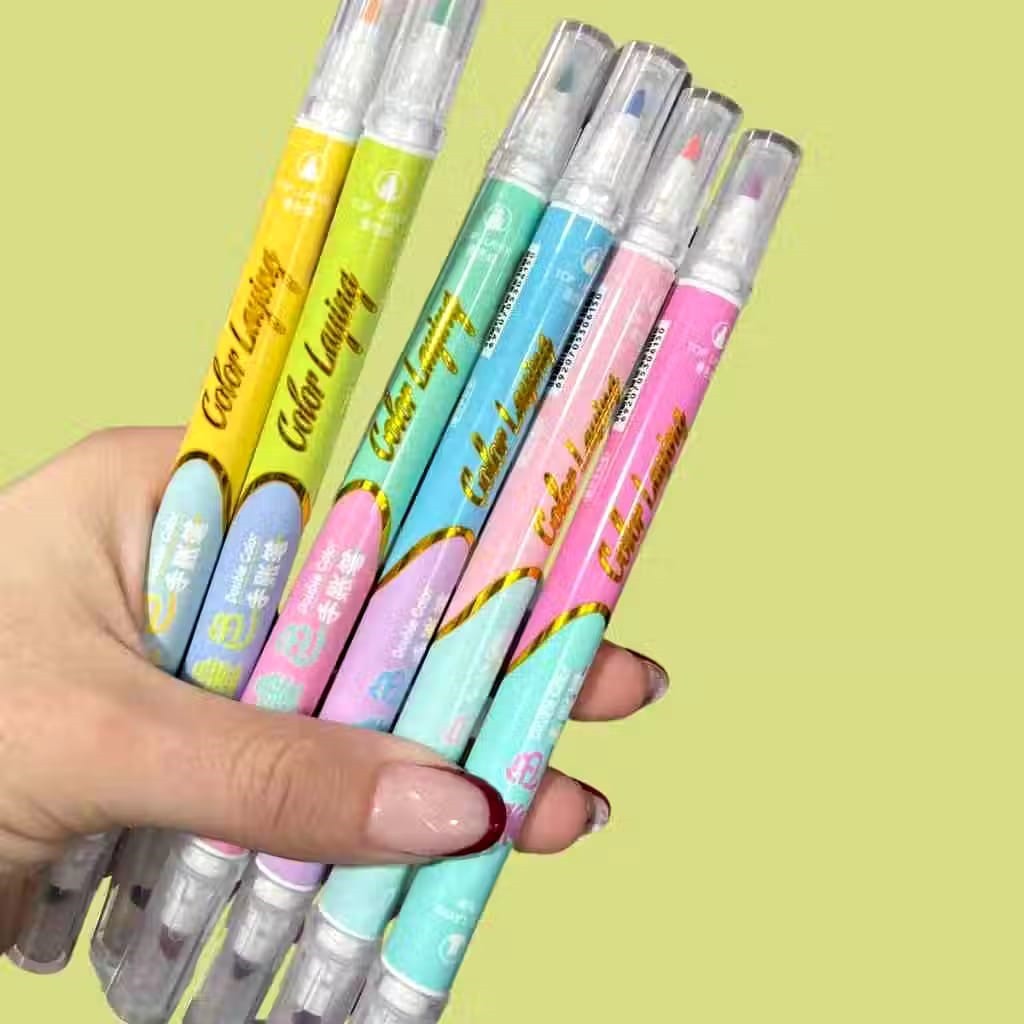 Caneta de pintar canetinha de colorir Canetinha de pintar Caneta de colorir ponta fina e grossa