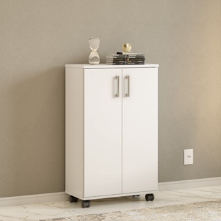 Armário Multiuso 96cm com Rodas 2 Portas | Lavanderia/Cozinha/Quarto | FULL em Oferta na Shopee